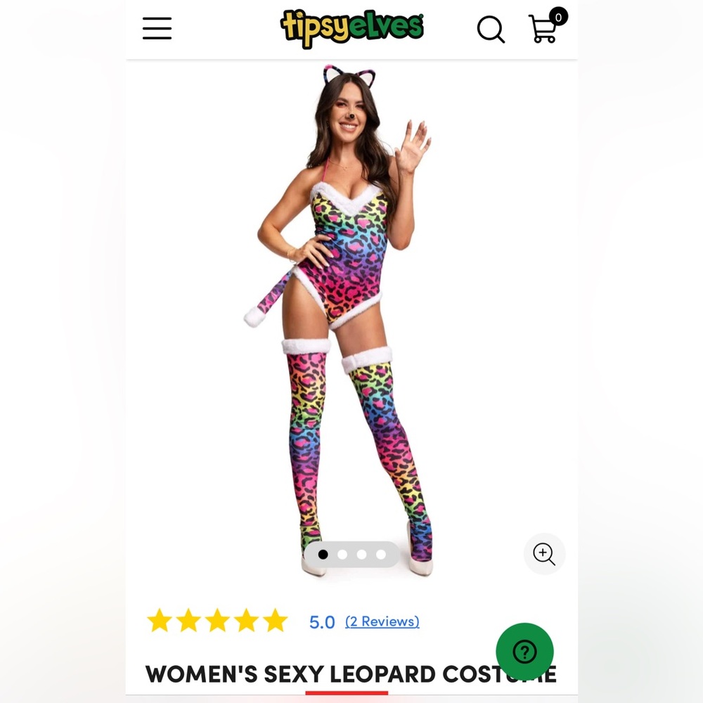 Tipsy Elves Sexy Leopard Cat Halloween Costume, NWT, size small, cosplay